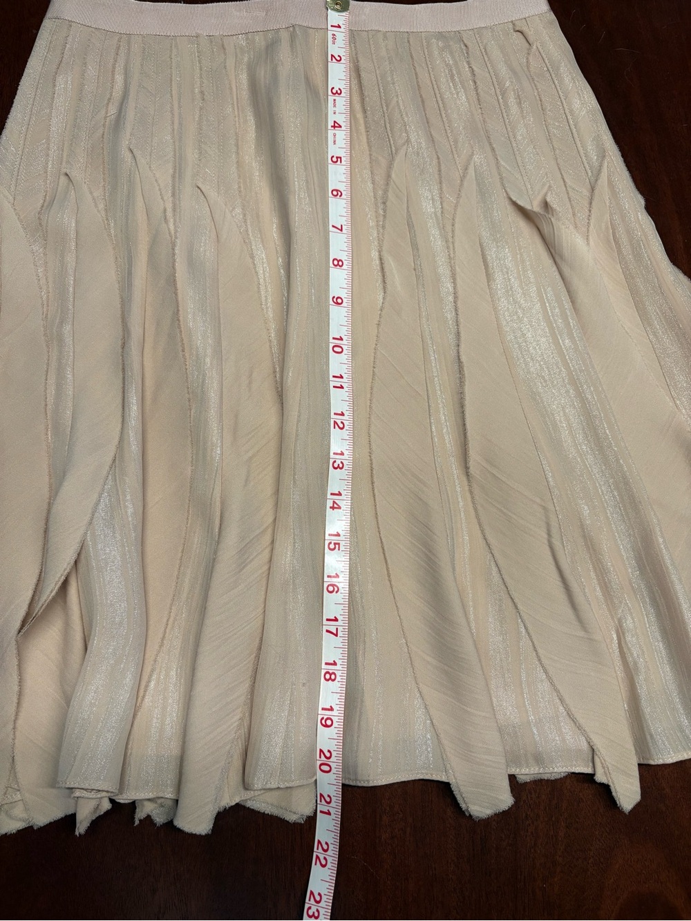 Ann Taylor Silk Skirt in Champagne Color - Petite - Picture 5 of 7